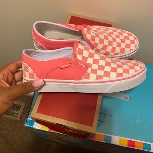 Strawberry/ivory vans